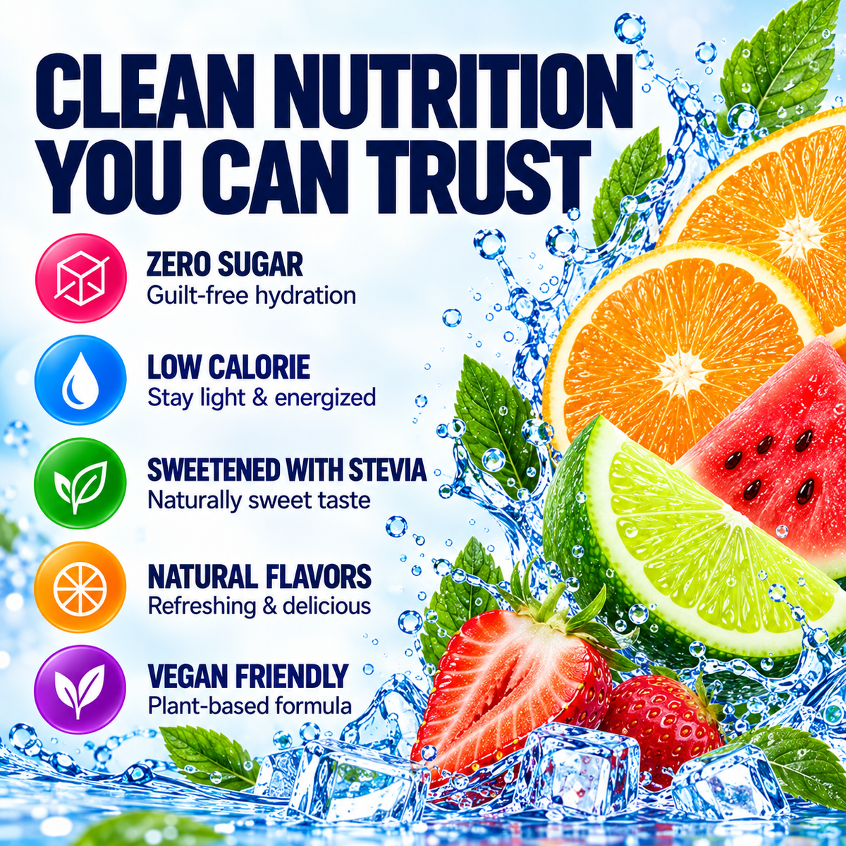 Electrolyte Hydration Powder with 6 Essential Electrolytes, Vitamin C & Zinc – Watermelon Lime | OEM/ODM Private Label
