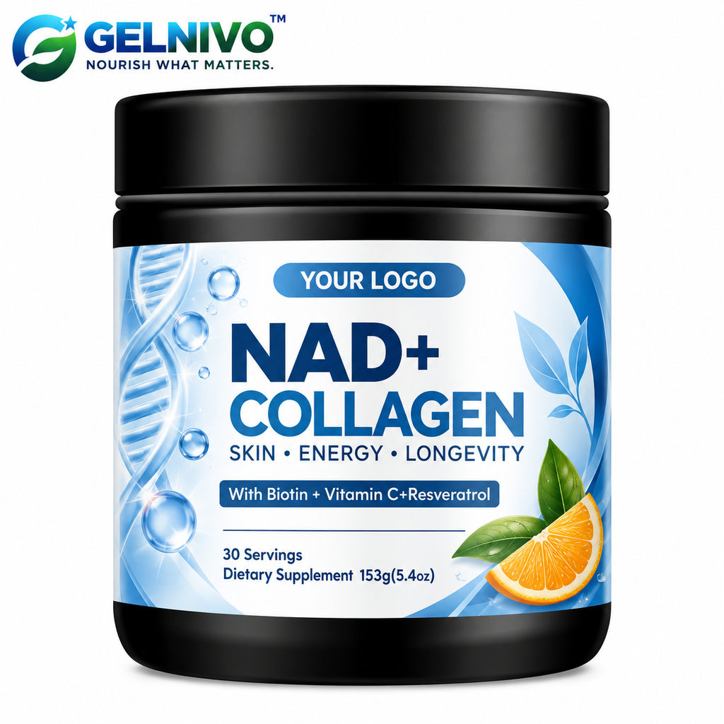 NAD+ Collagen Powder with Resveratrol, Biotin & Vitamin C | OEM/ODM Private Label