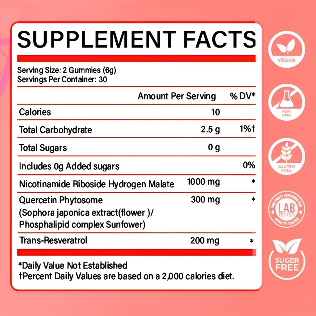 NAD+ NR Resveratrol Gummies | OEM/ODM Private Label