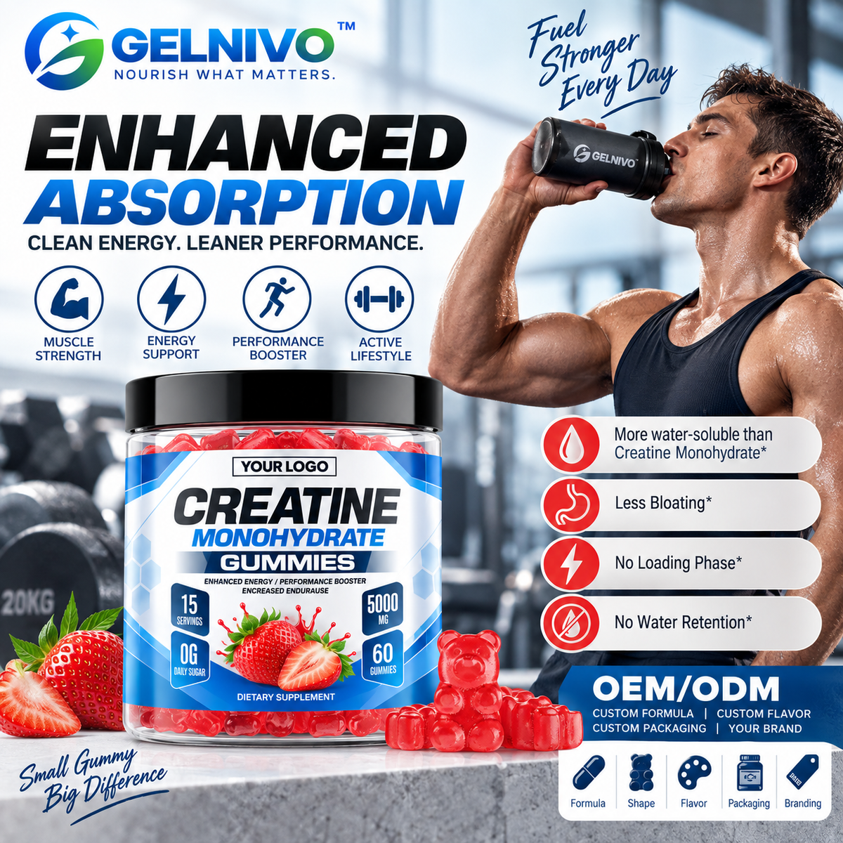 Creatine Monohydrate Gummies | OEM/ODM Private Label