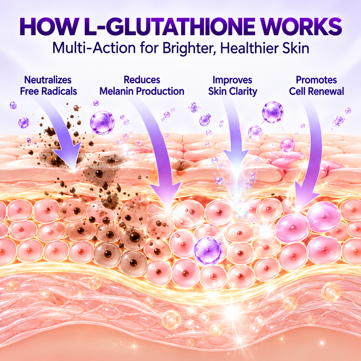 Glutathione Antioxidant & Skin Brightening Capsules 120 Count | OEM/ODM Private Label
