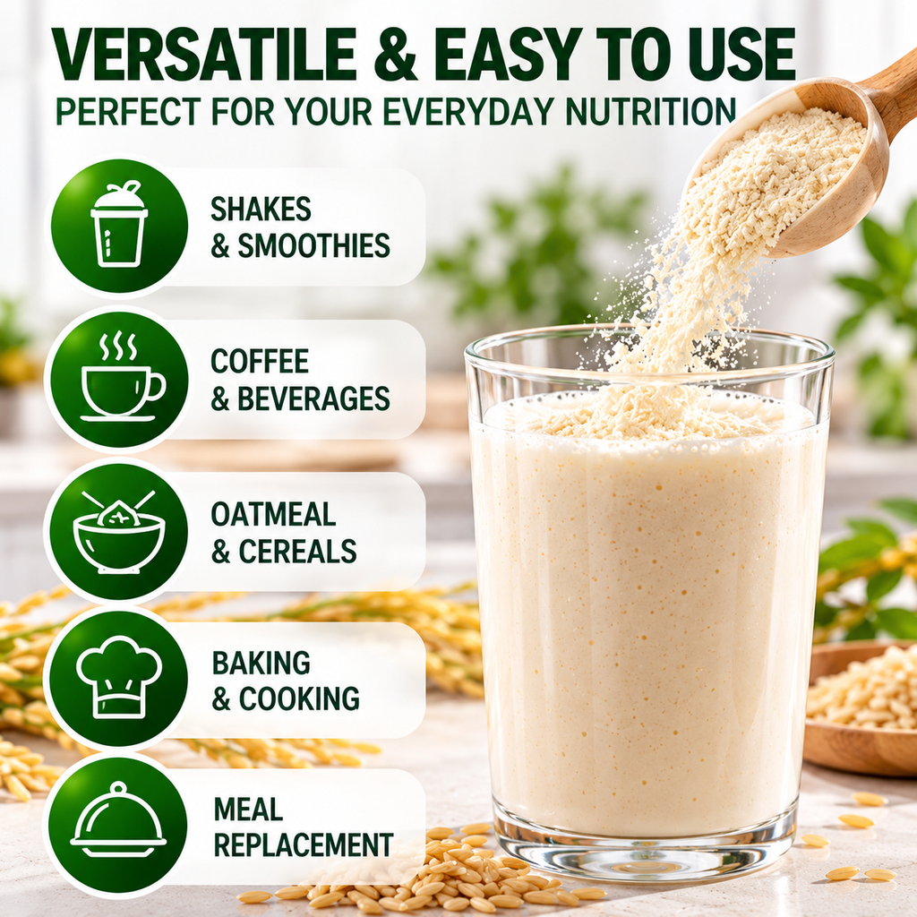 Brown Rice Protein Powder | Plant-Based Protein for Sports Nutrition & Muscle Recovery | OEM/ODM Private Label