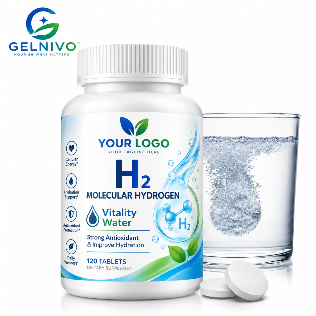 Molecular Hydrogen Water Tablets H2 Effervescent Tablets for Antioxidant Support | OEM/ODM Private Label