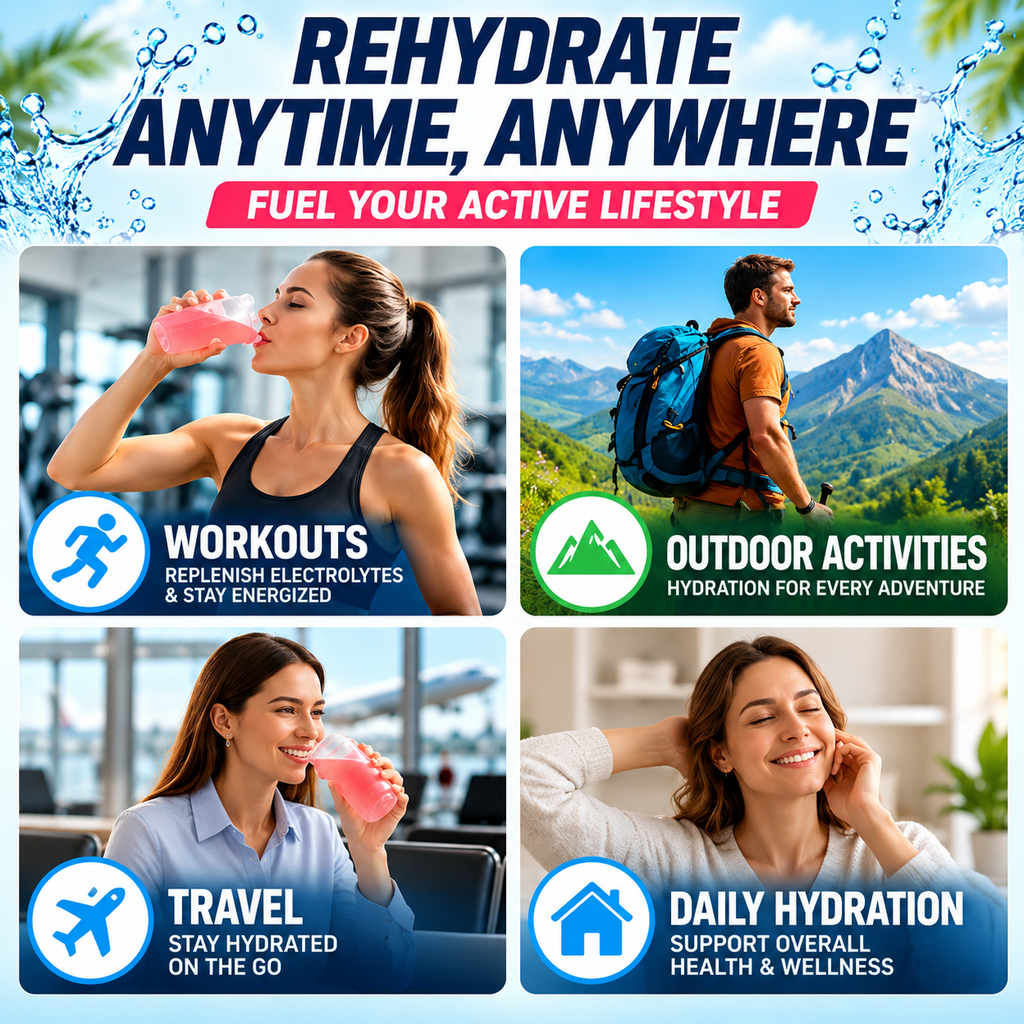 Electrolyte Hydration Powder with 6 Essential Electrolytes, Vitamin C & Zinc – Watermelon Lime | OEM/ODM Private Label