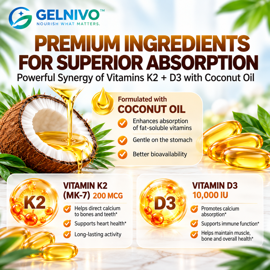 Vitamin D3 10000 IU + K2 MK-7 200 mcg Softgels | OEM/ODM Private Label