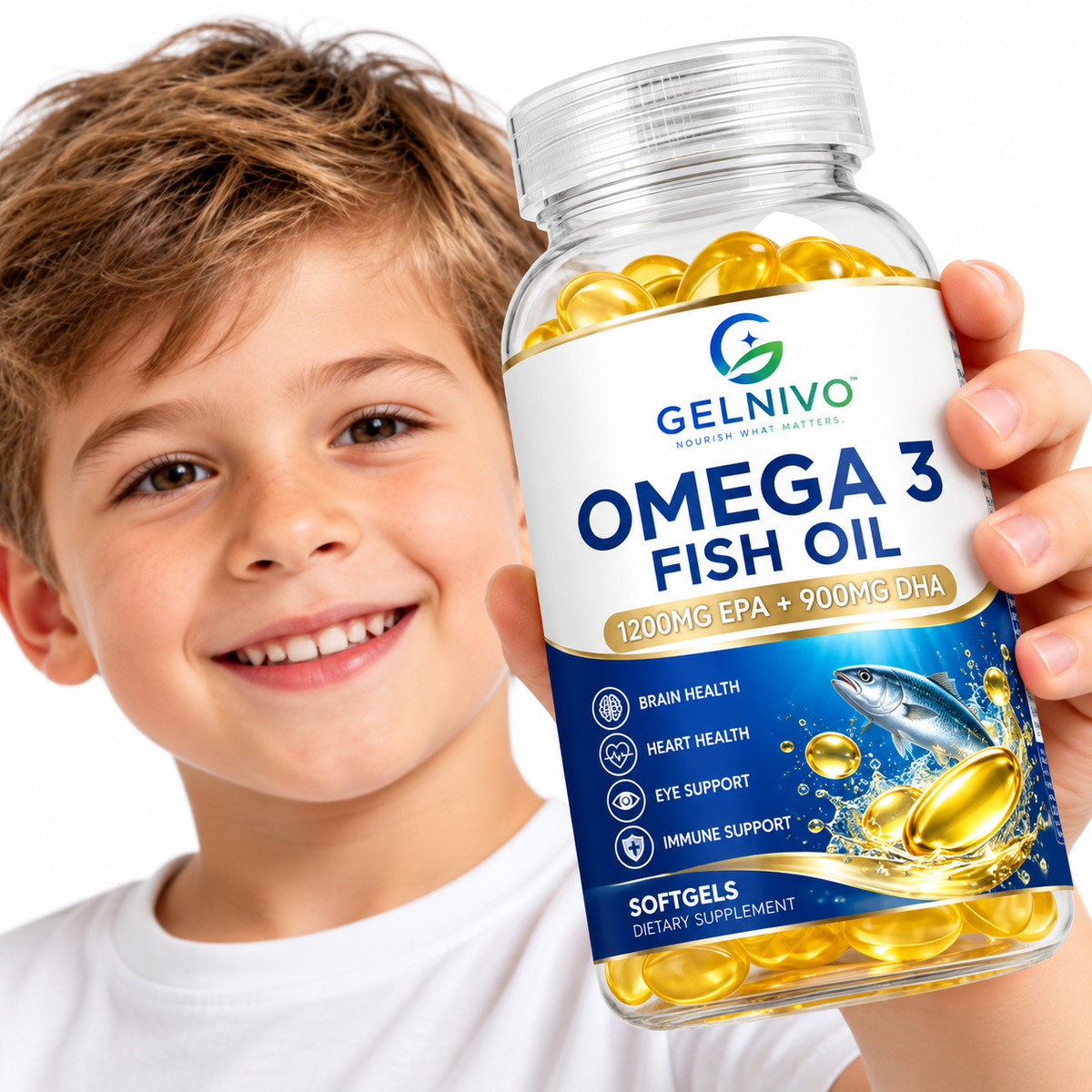 Omega-3 Fish Oil Softgels 1200mg EPA + 900mg DHA | OEM/ODM Private Label