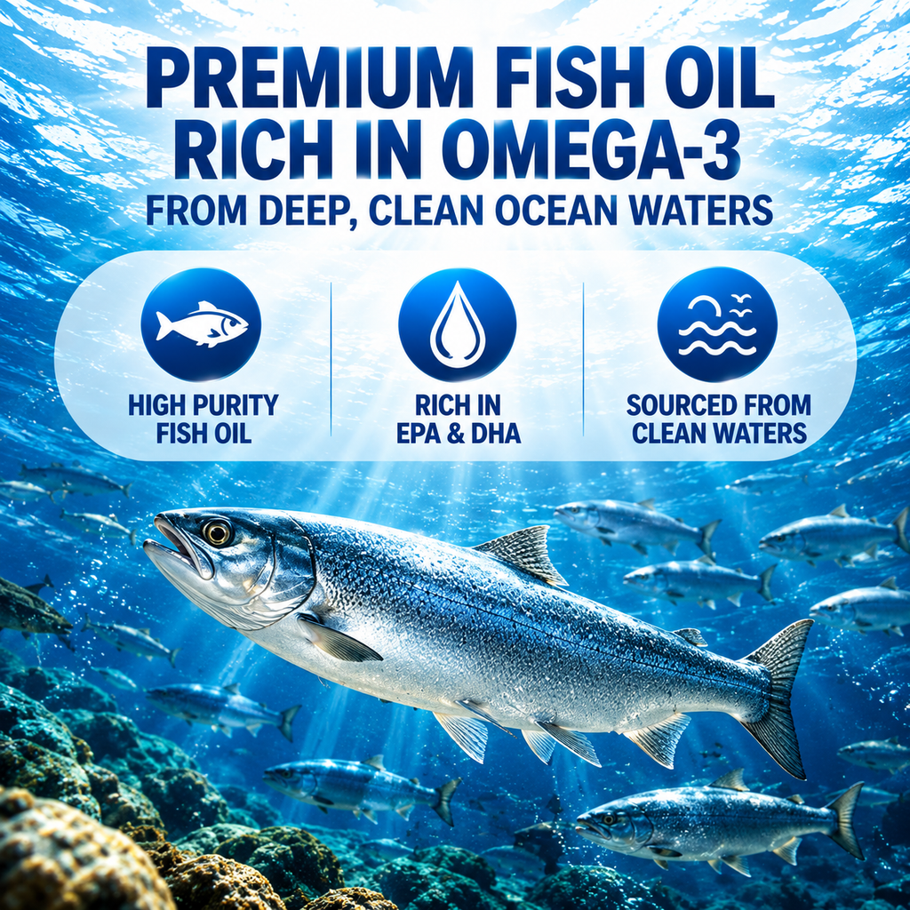 Omega-3 Fish Oil Softgels 1200mg EPA + 900mg DHA | OEM/ODM Private Label